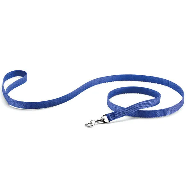 #106-N Nylon Flat Leashes w/ Bolt Snap (9/16" x 4')