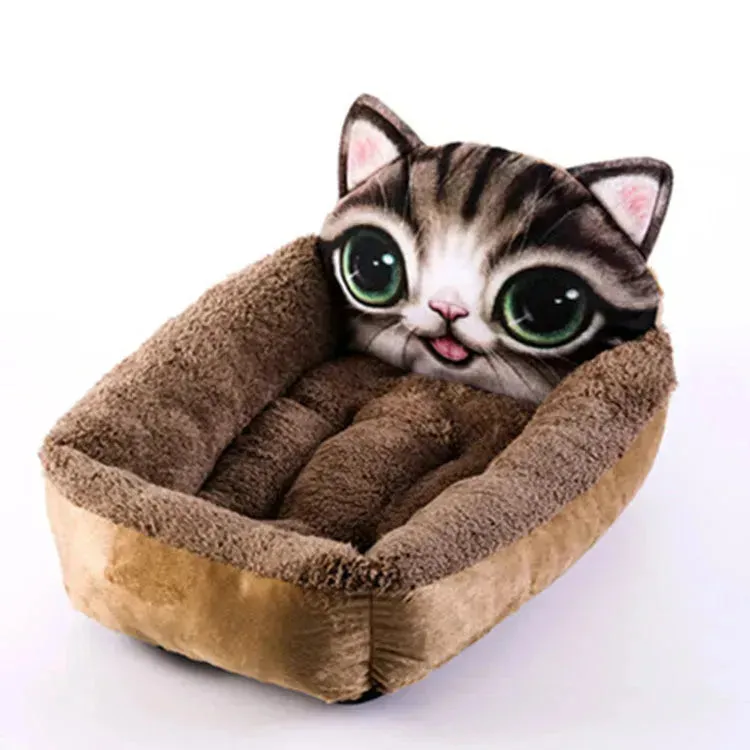 3D Cartoon Shape Pet House - Warm and Cozy Dog & Cat Nest