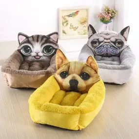 3D Cartoon Shape Pet House - Warm and Cozy Dog & Cat Nest