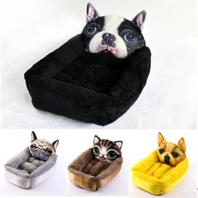 3D Cartoon Shape Pet House - Warm and Cozy Dog & Cat Nest