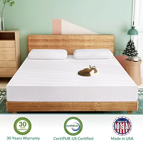 Airdown Twin Mattress, 8 Inch Memory Foam Mattress in a Box, Twin Size Mattress Gel Foam Infused for Cool Sleep, Medium Firm Mattress Twin for Pressure Relief, CertiPUR-US Certified