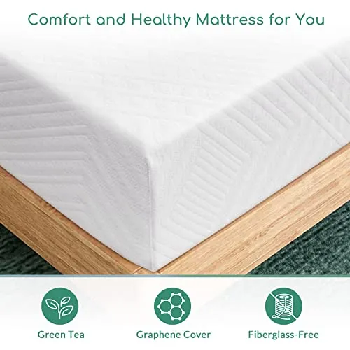 Airdown Twin Mattress, 8 Inch Memory Foam Mattress in a Box, Twin Size Mattress Gel Foam Infused for Cool Sleep, Medium Firm Mattress Twin for Pressure Relief, CertiPUR-US Certified