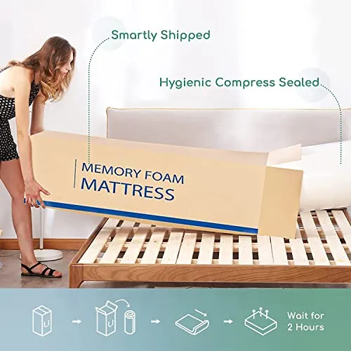 Airdown Twin Mattress, 8 Inch Memory Foam Mattress in a Box, Twin Size Mattress Gel Foam Infused for Cool Sleep, Medium Firm Mattress Twin for Pressure Relief, CertiPUR-US Certified