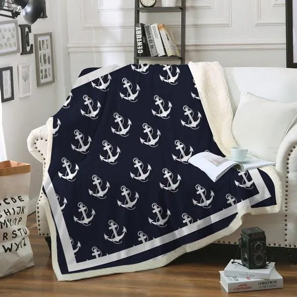 Anchored to the Sofa Soft Sherpa Blanket