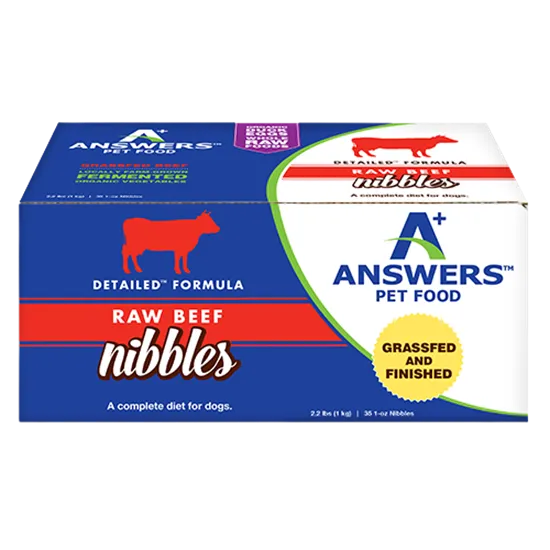 Answers Pet Food Detailed Beef Formula for Dogs - Nibbles