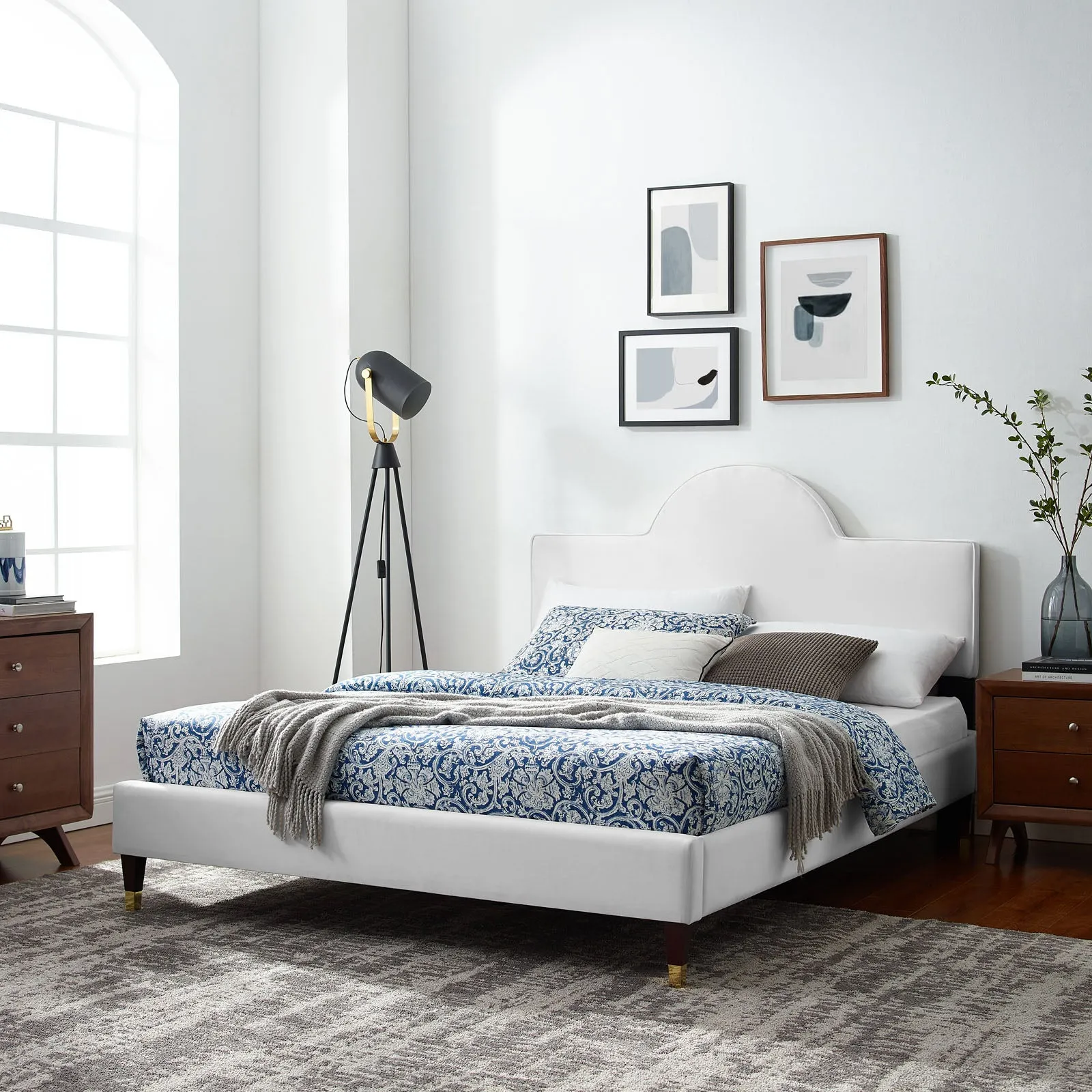 Aurora Performance Velvet King Bed By Modway - MOD-7032