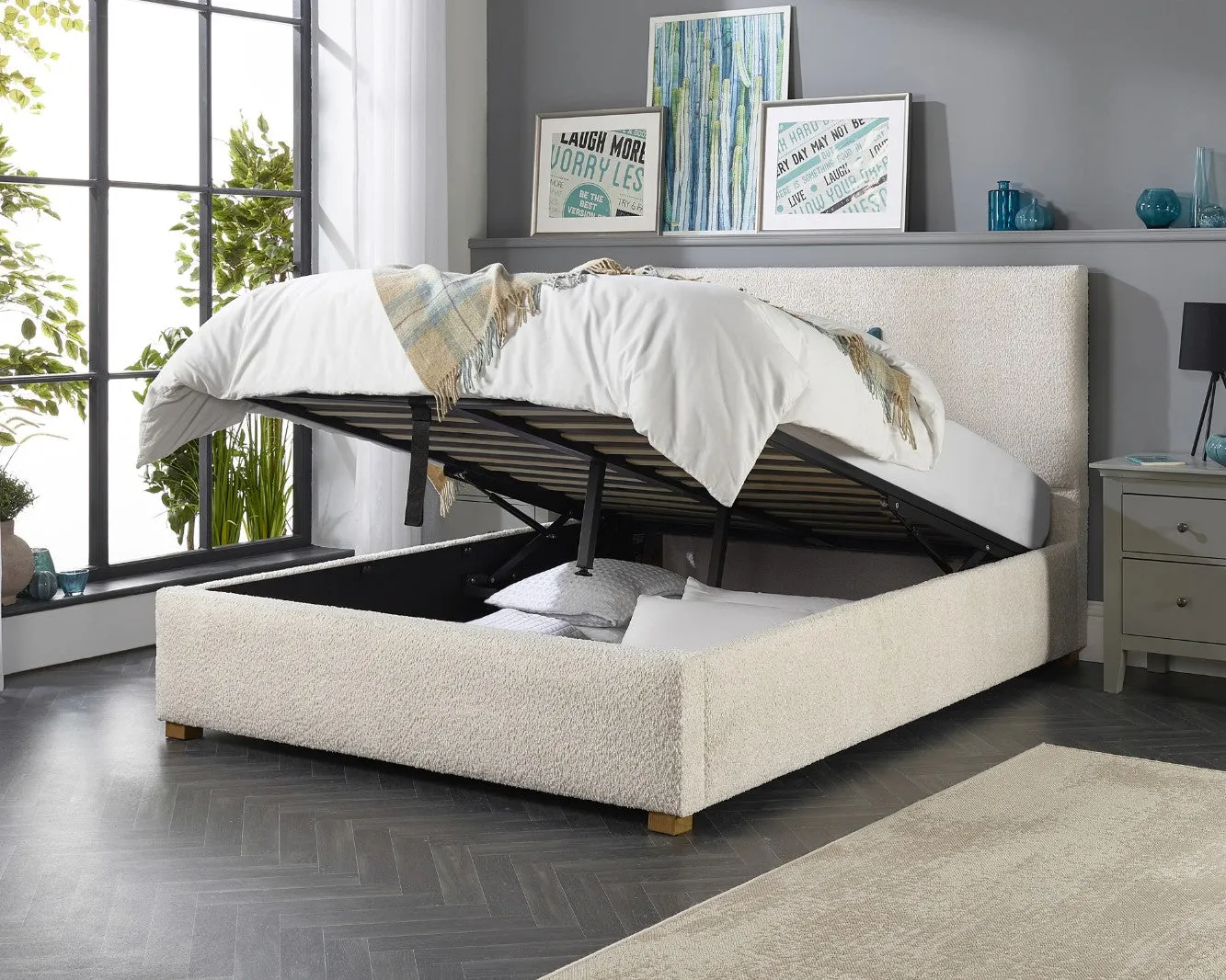 Better Peterborough Bouclé Ottoman Bed