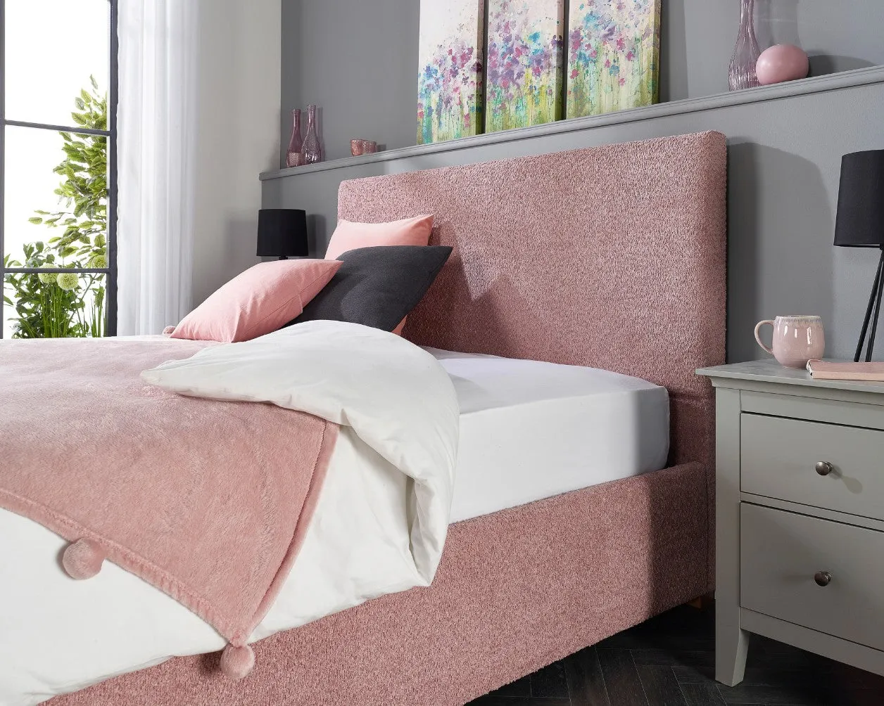 Better Peterborough Bouclé Ottoman Bed