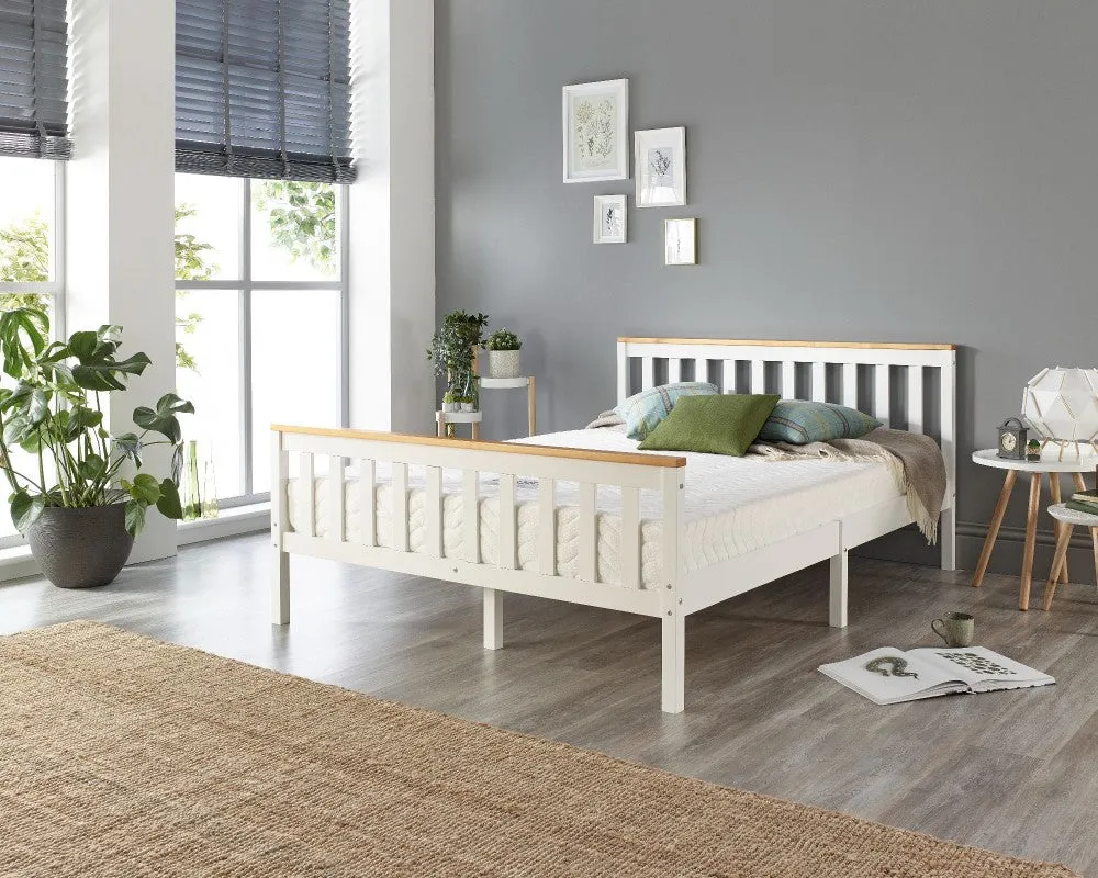 Better Solid Wood White Shaker Bed Frame