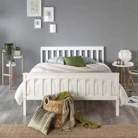 Better Solid Wood White Shaker Bed Frame