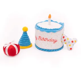 Birthday Cake Zippy Burrow Plush Dog Toy