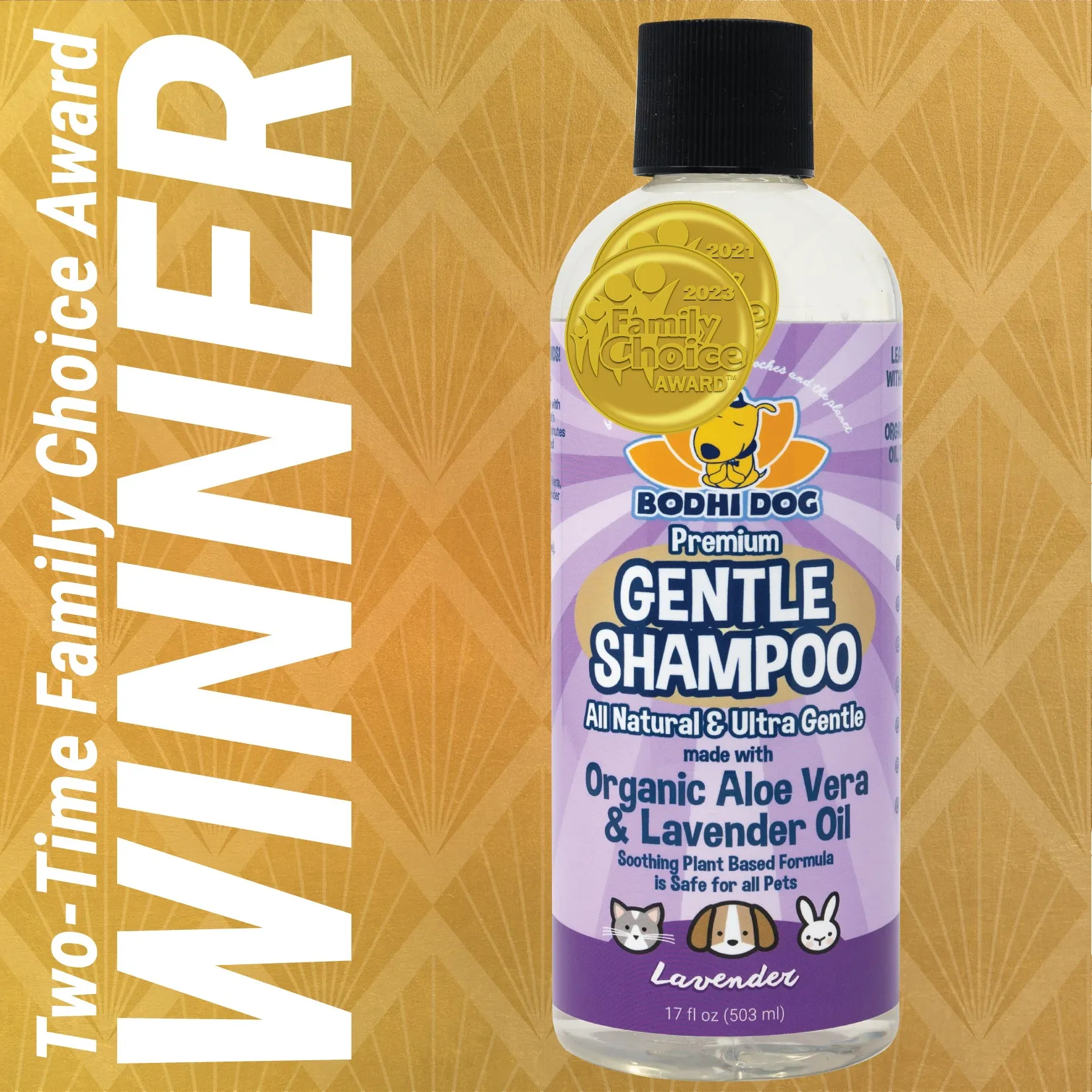 Bodhi Dog Premium Gentle Shampoo | Soothing & Ultra Gentle Puppy Shampoo | Aloe Vera and Lavender Oil | Natural Moisturizing Pet Wash for Puppies, Dogs and Cats | Made in USA (Lavender)