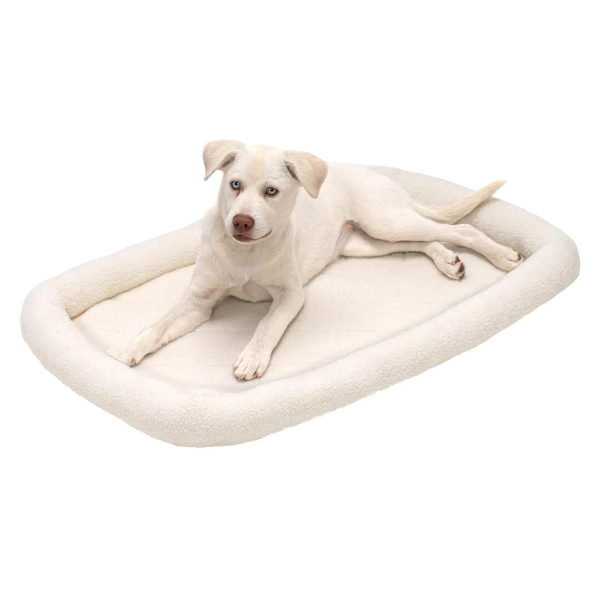 Bolster Bed for Kennels & Crates - Faux Lambswool