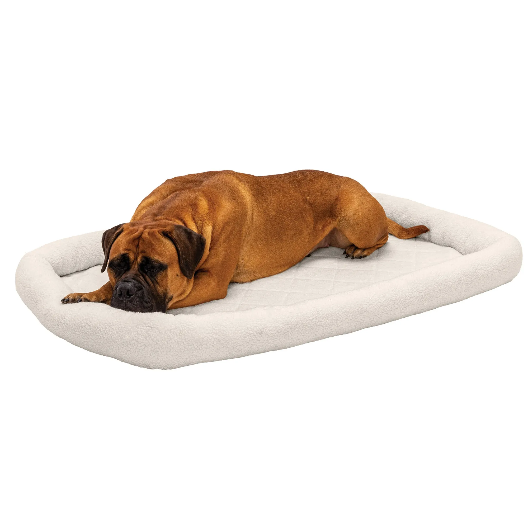 Bolster Bed for Kennels & Crates - Faux Lambswool