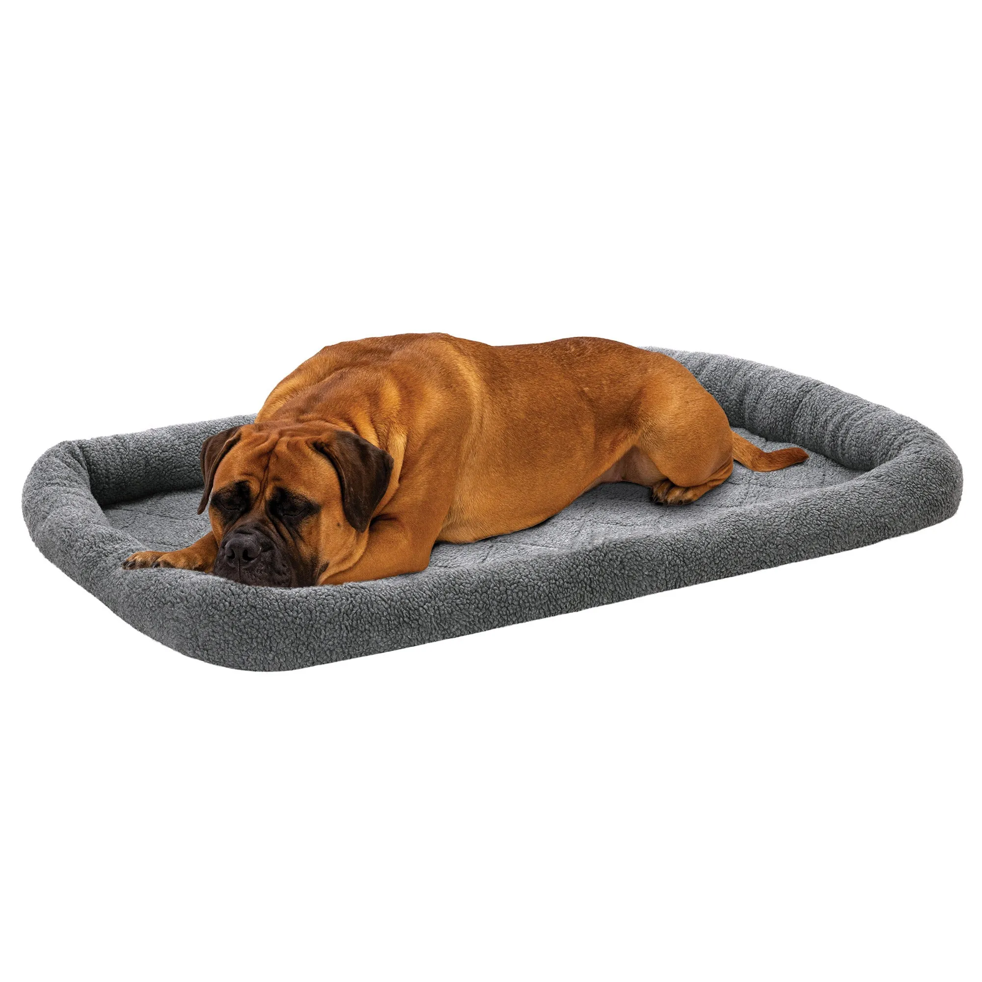 Bolster Bed for Kennels & Crates - Faux Lambswool