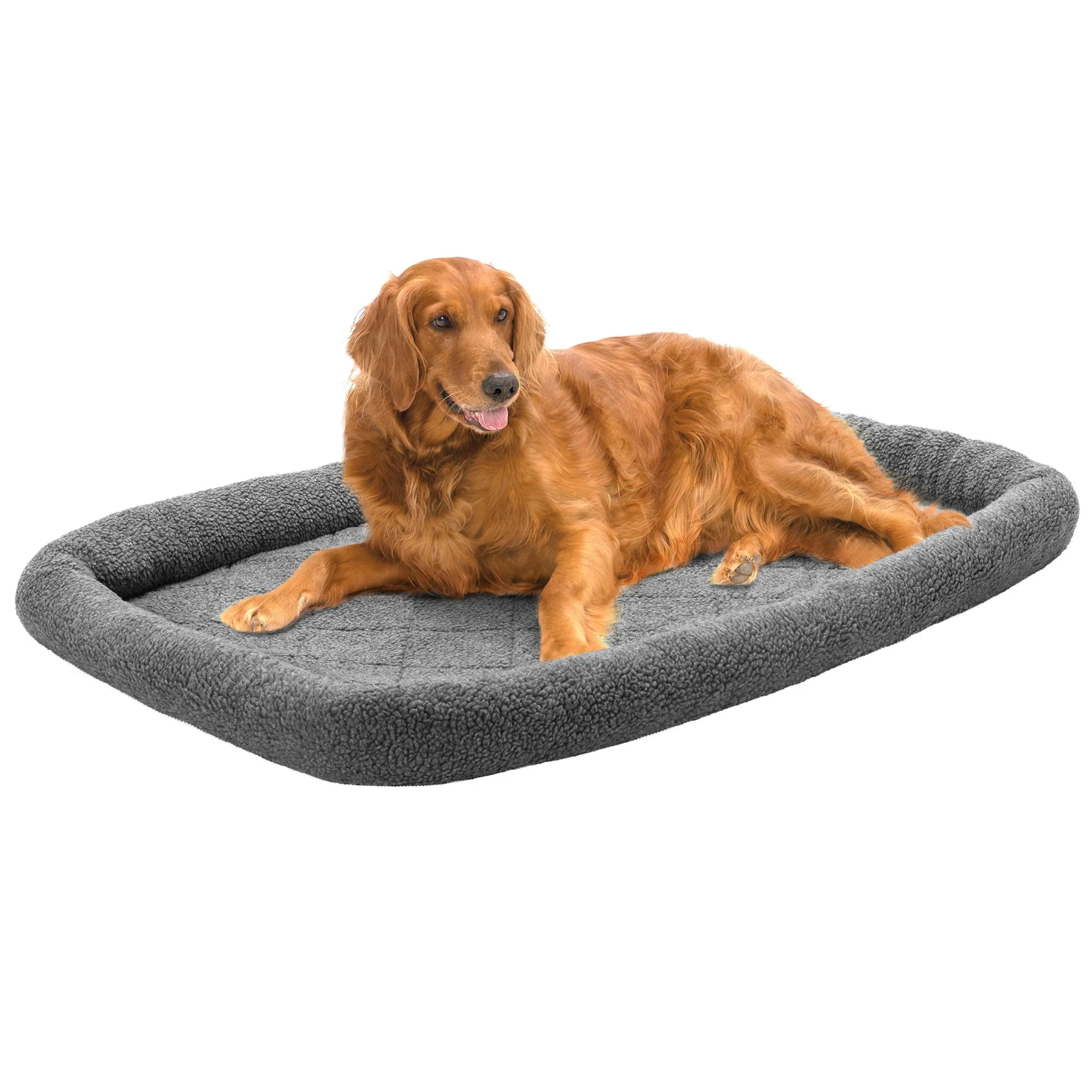 Bolster Bed for Kennels & Crates - Faux Lambswool