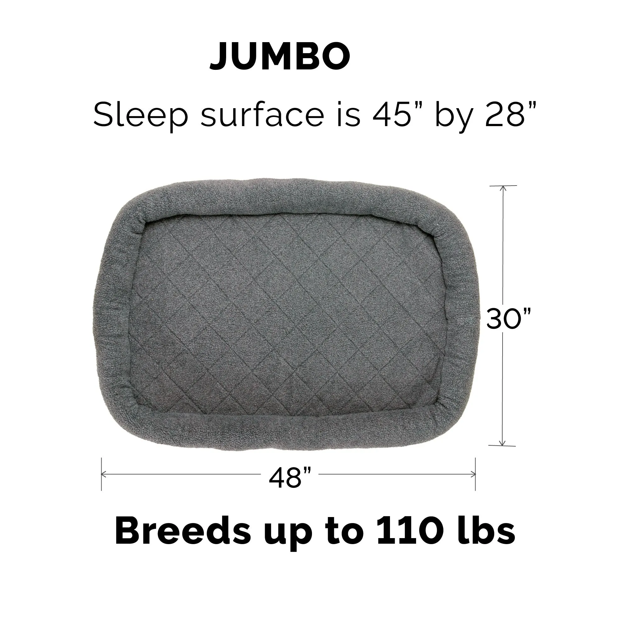 Bolster Bed for Kennels & Crates - Faux Lambswool