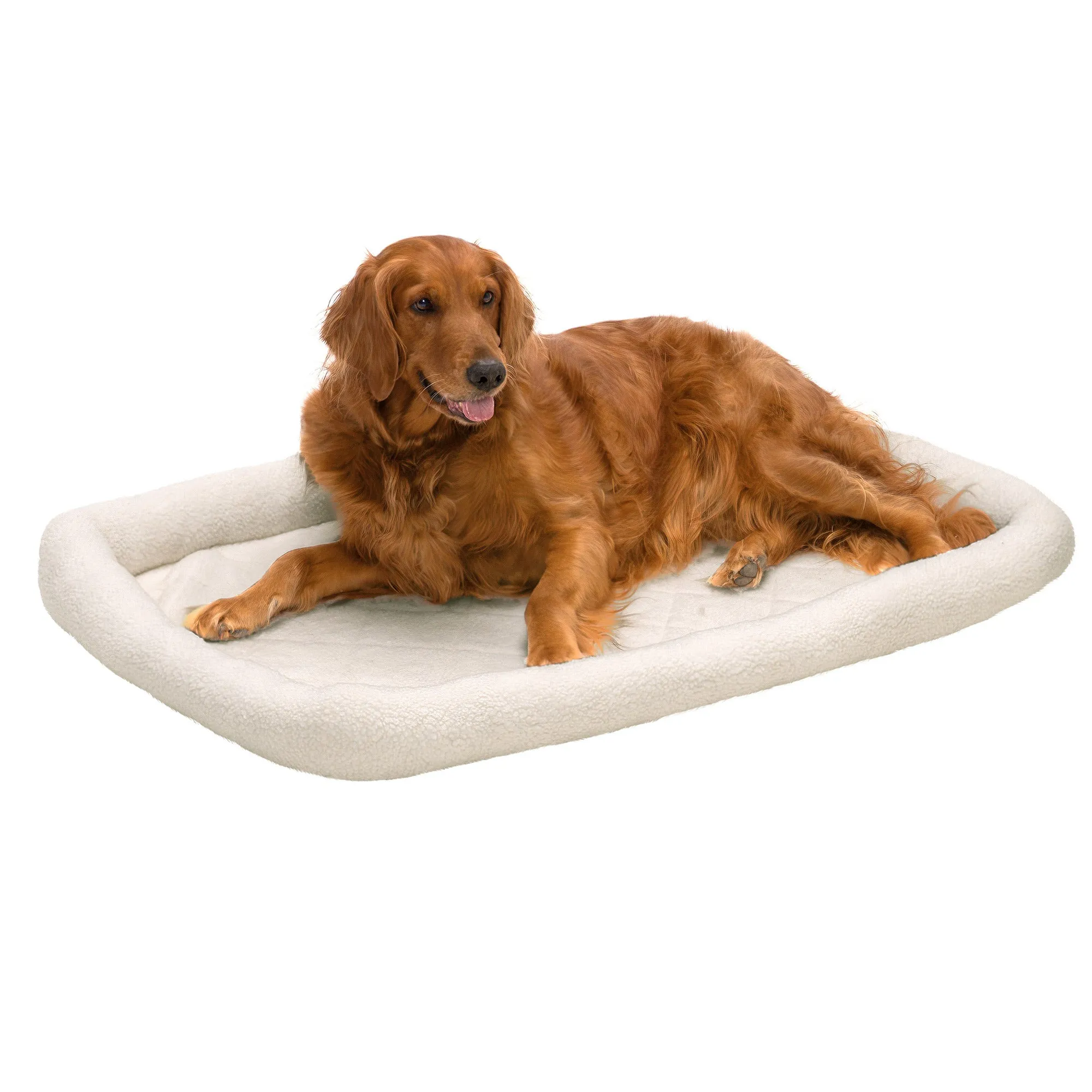 Bolster Bed for Kennels & Crates - Faux Lambswool