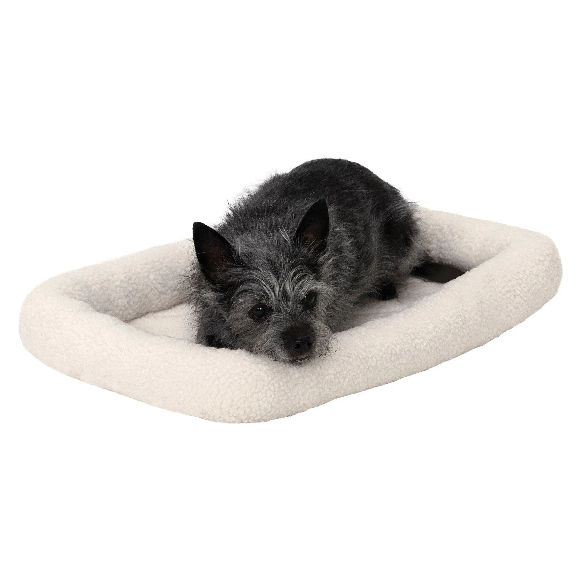 Bolster Bed for Kennels & Crates - Faux Lambswool