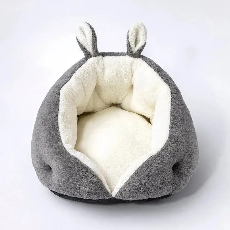 Bunny Ear Design Pet Bed – Plush & Cozy