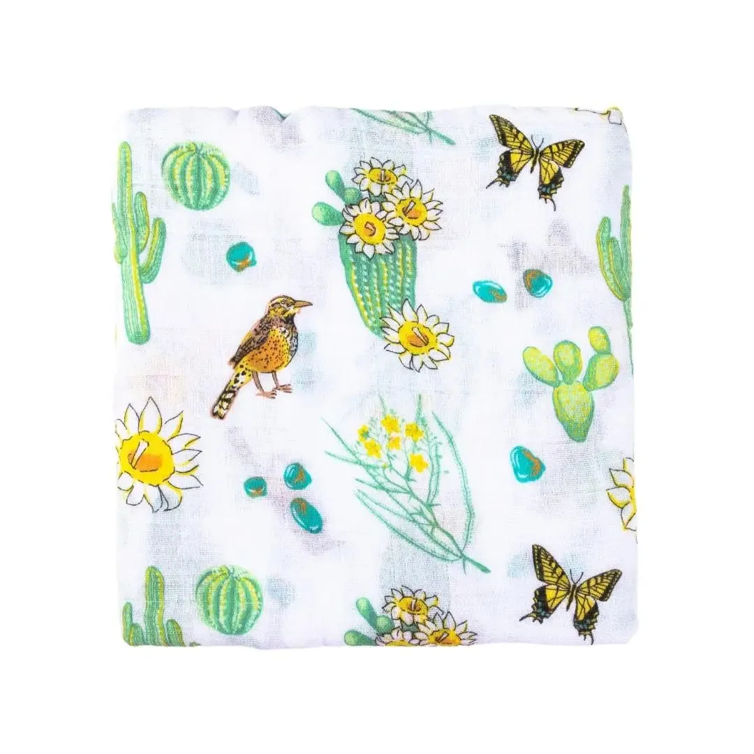 Cactus Blossom Baby Swaddle Blanket (Unisex)