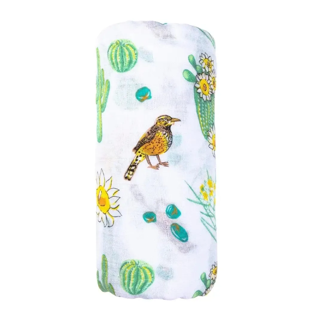 Cactus Blossom Baby Swaddle Blanket (Unisex)