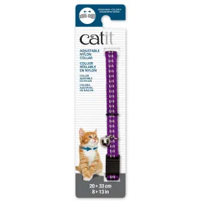 Catit Adjustable Breakaway Nylon Collar Reflective Purple