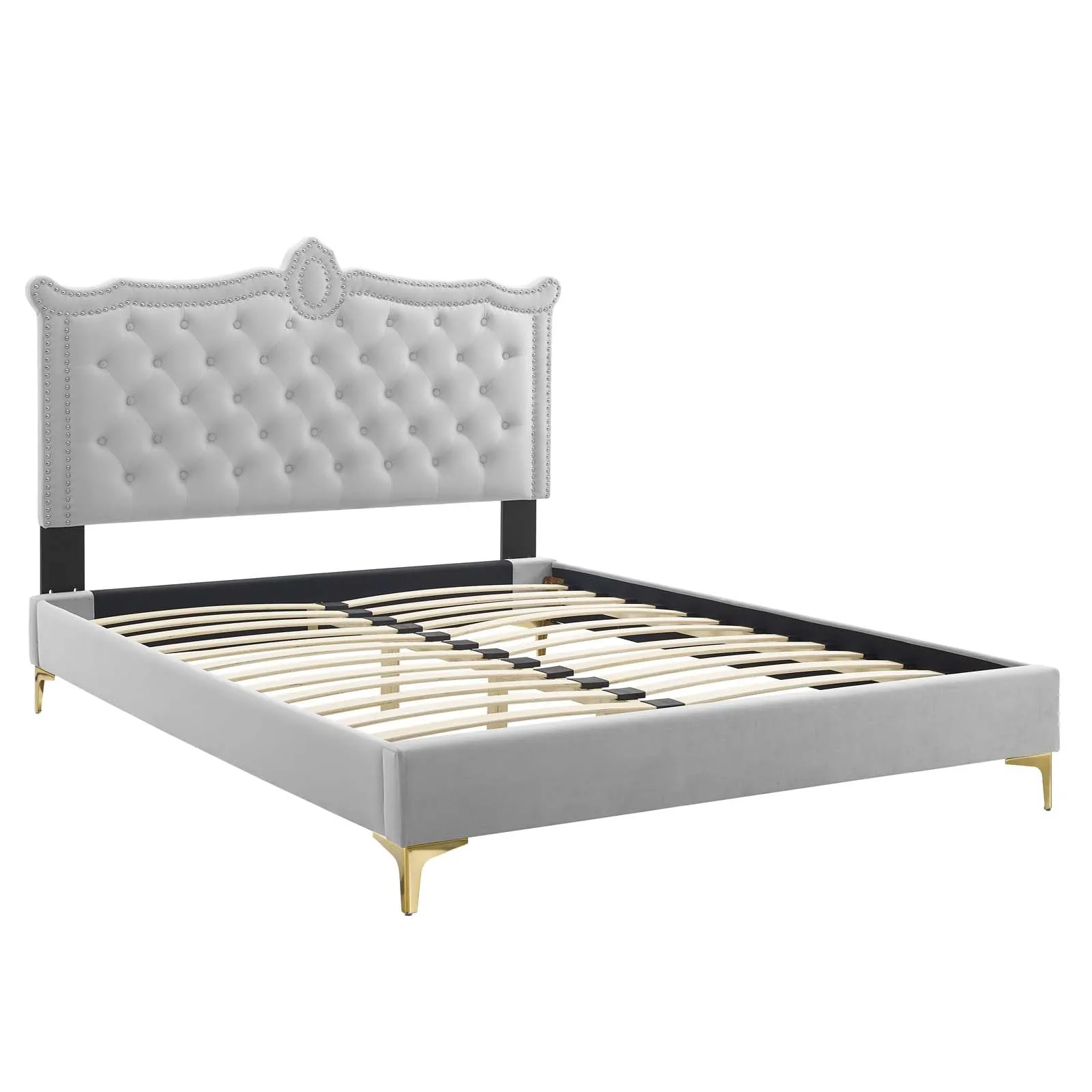 Clara Performance Velvet Queen Platform Bed By Modway - MOD-6592