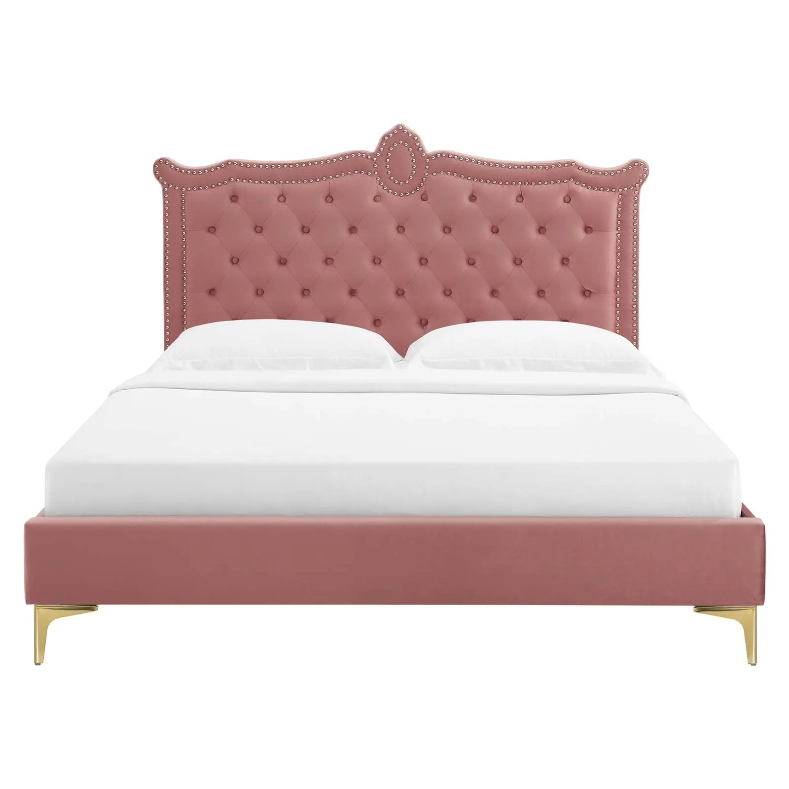 Clara Performance Velvet Queen Platform Bed By Modway - MOD-6592