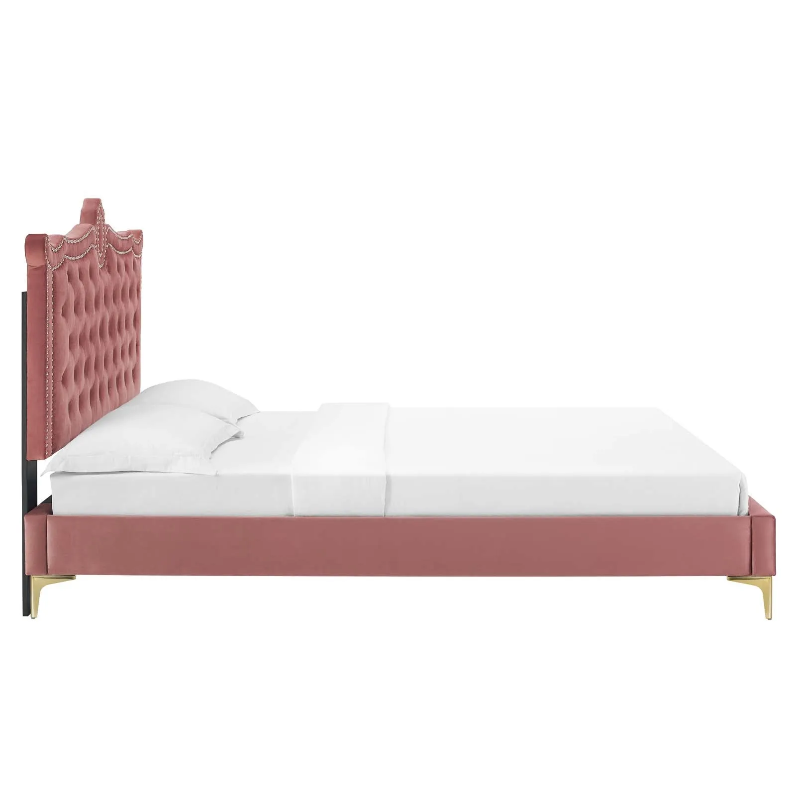 Clara Performance Velvet Queen Platform Bed By Modway - MOD-6592