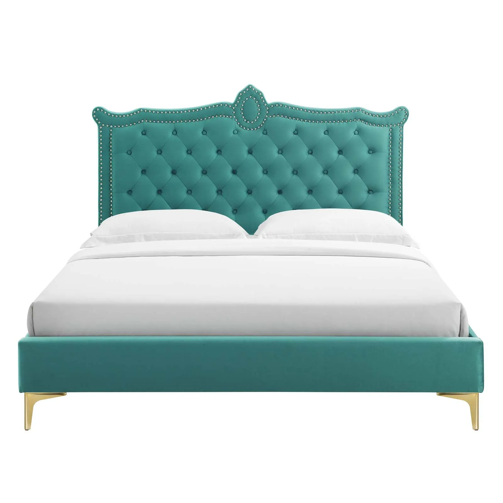 Clara Performance Velvet Queen Platform Bed By Modway - MOD-6592