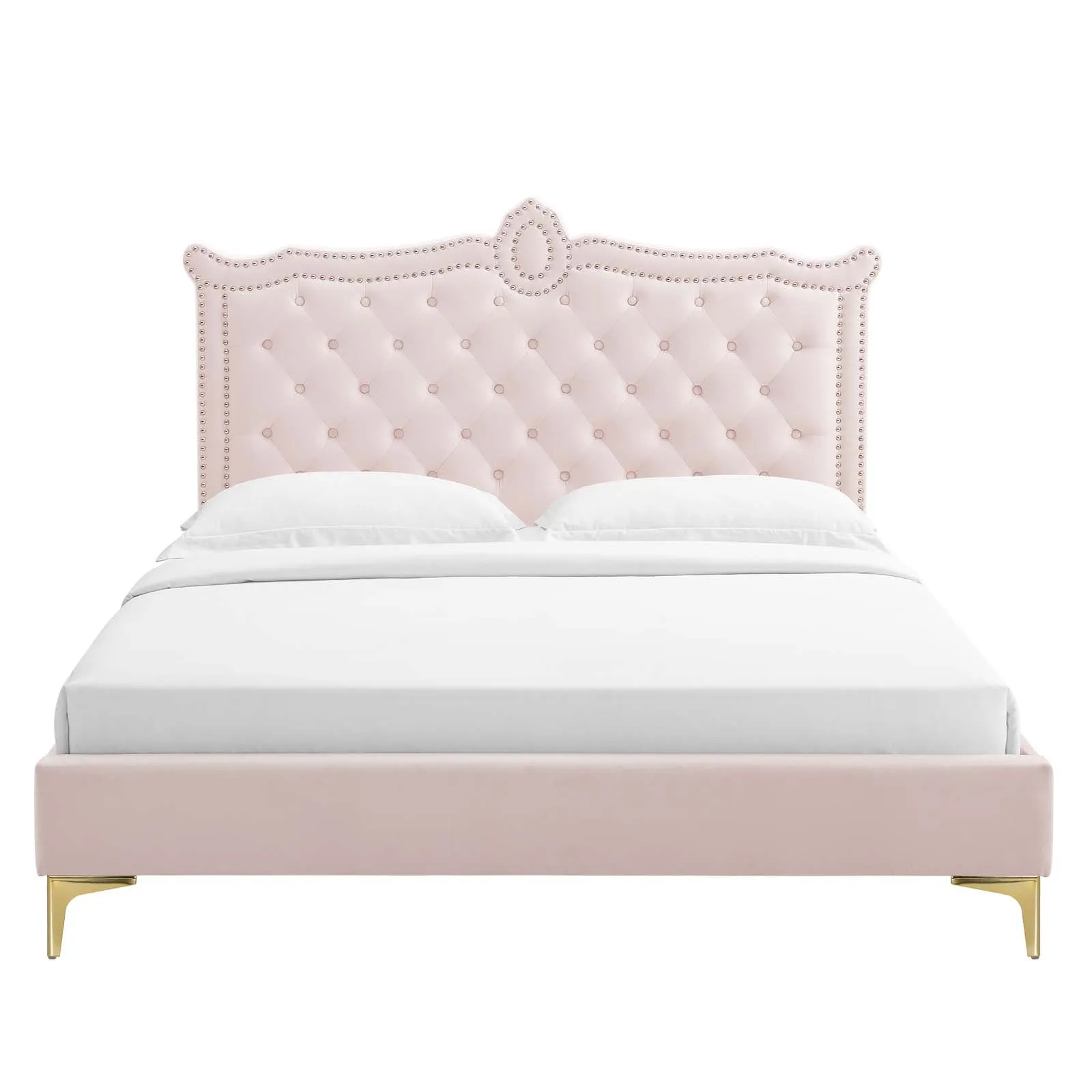 Clara Performance Velvet Queen Platform Bed By Modway - MOD-6592