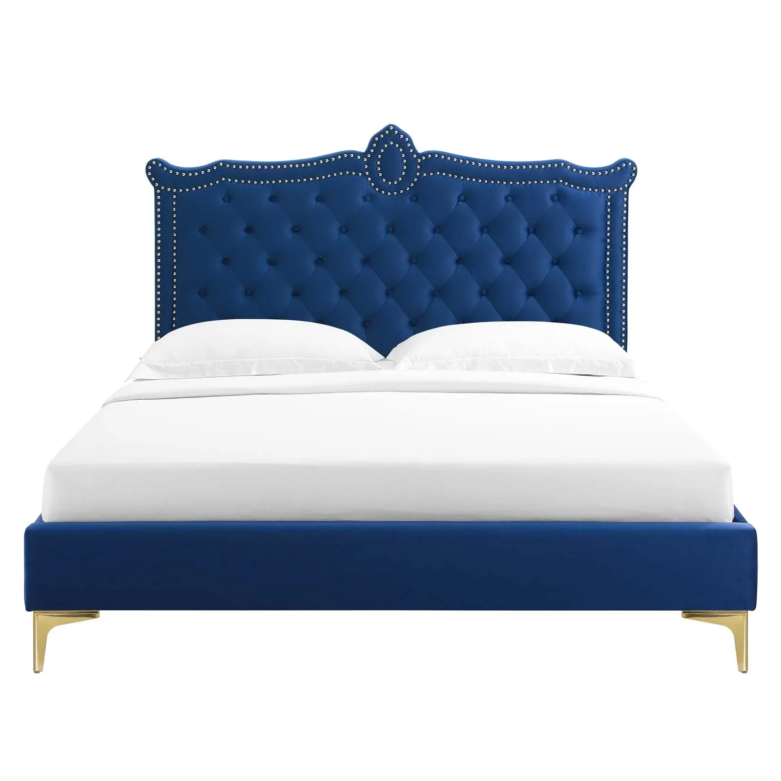 Clara Performance Velvet Queen Platform Bed By Modway - MOD-6592