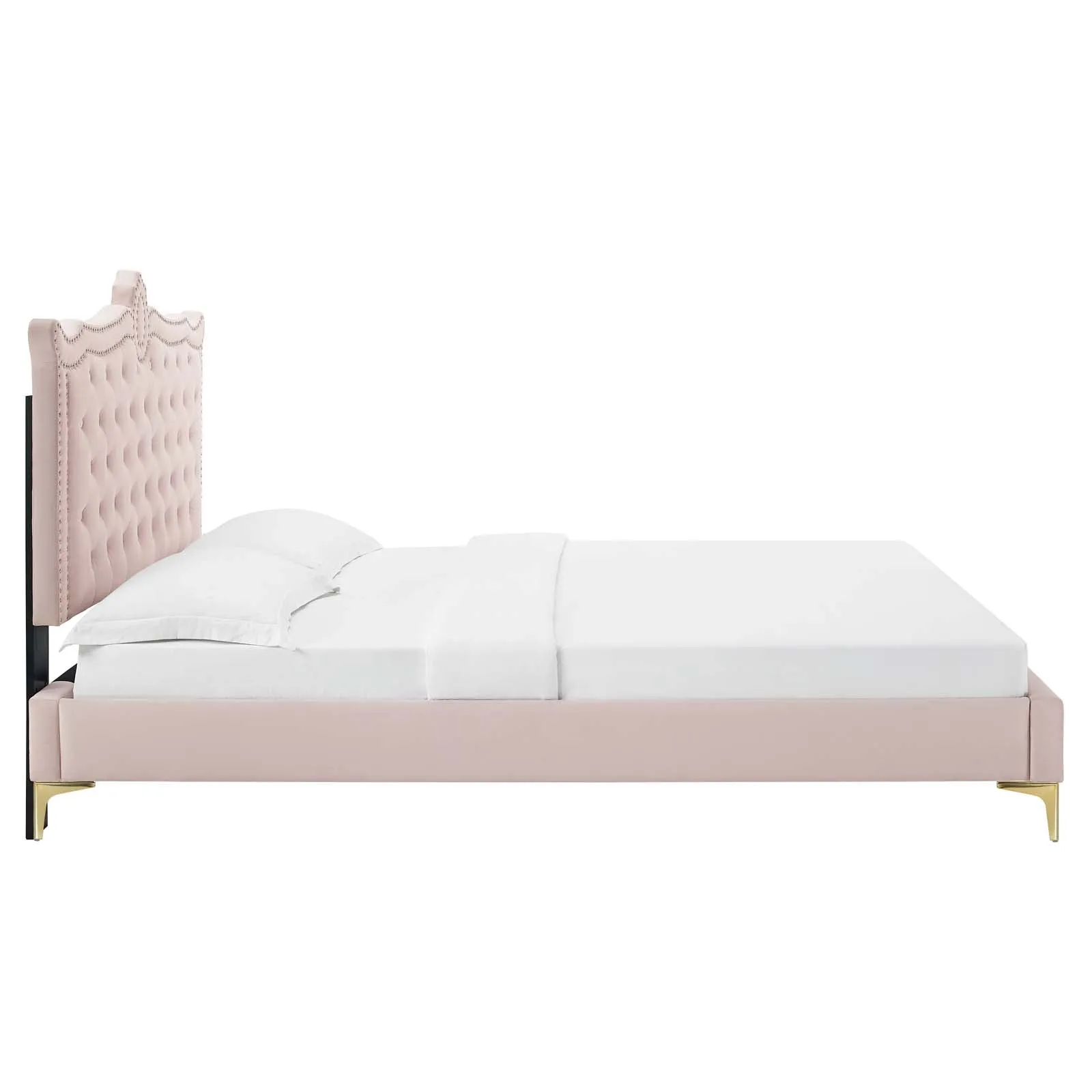 Clara Performance Velvet Queen Platform Bed By Modway - MOD-6592