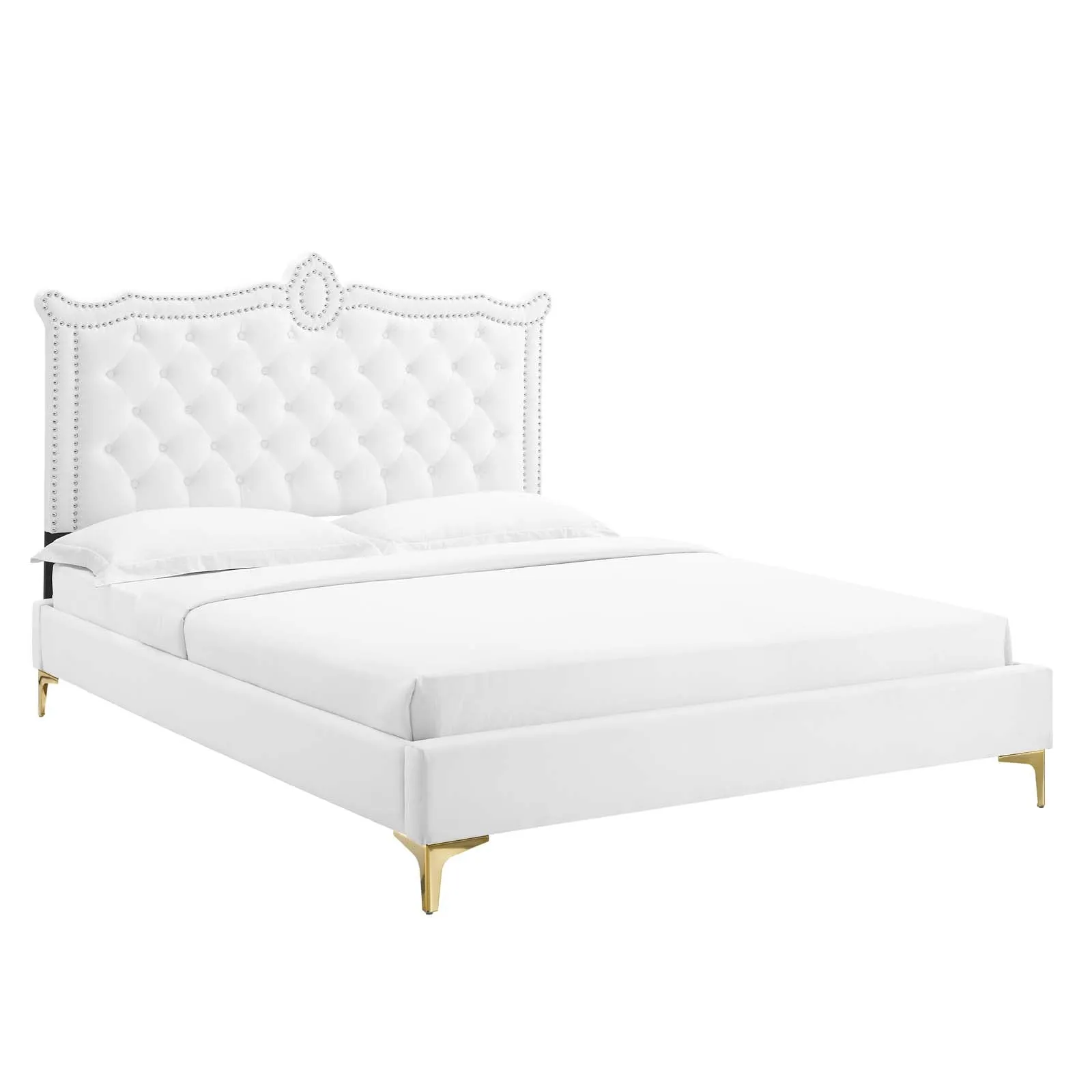 Clara Performance Velvet Queen Platform Bed By Modway - MOD-6592