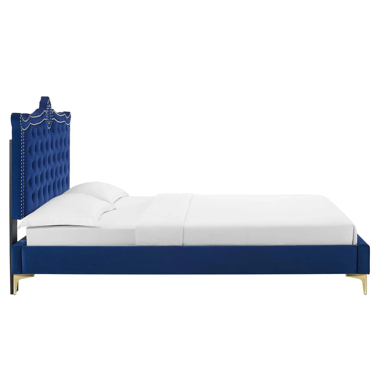 Clara Performance Velvet Queen Platform Bed By Modway - MOD-6592