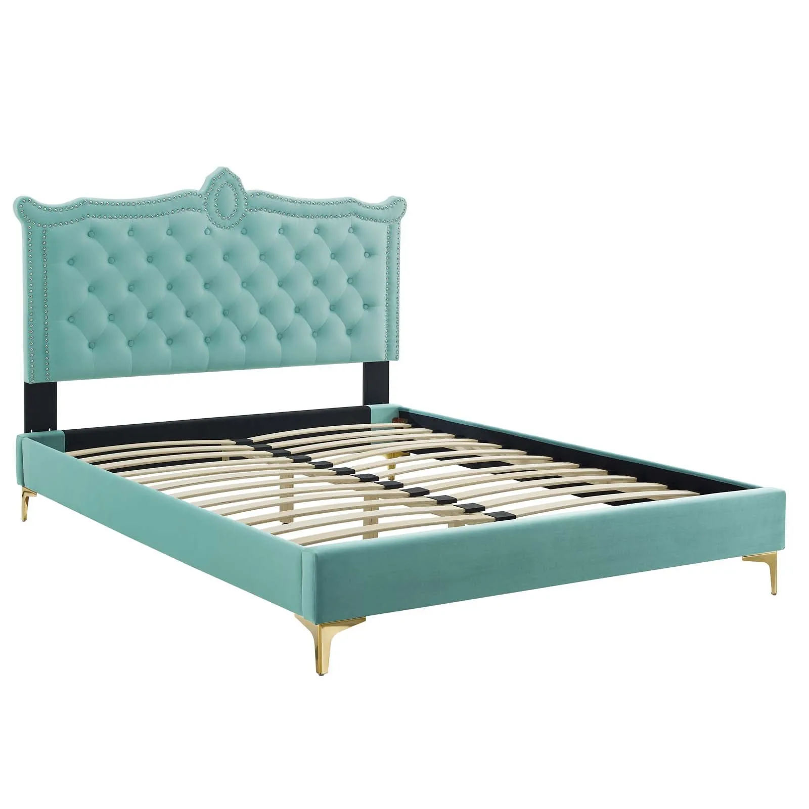 Clara Performance Velvet Queen Platform Bed By Modway - MOD-6592