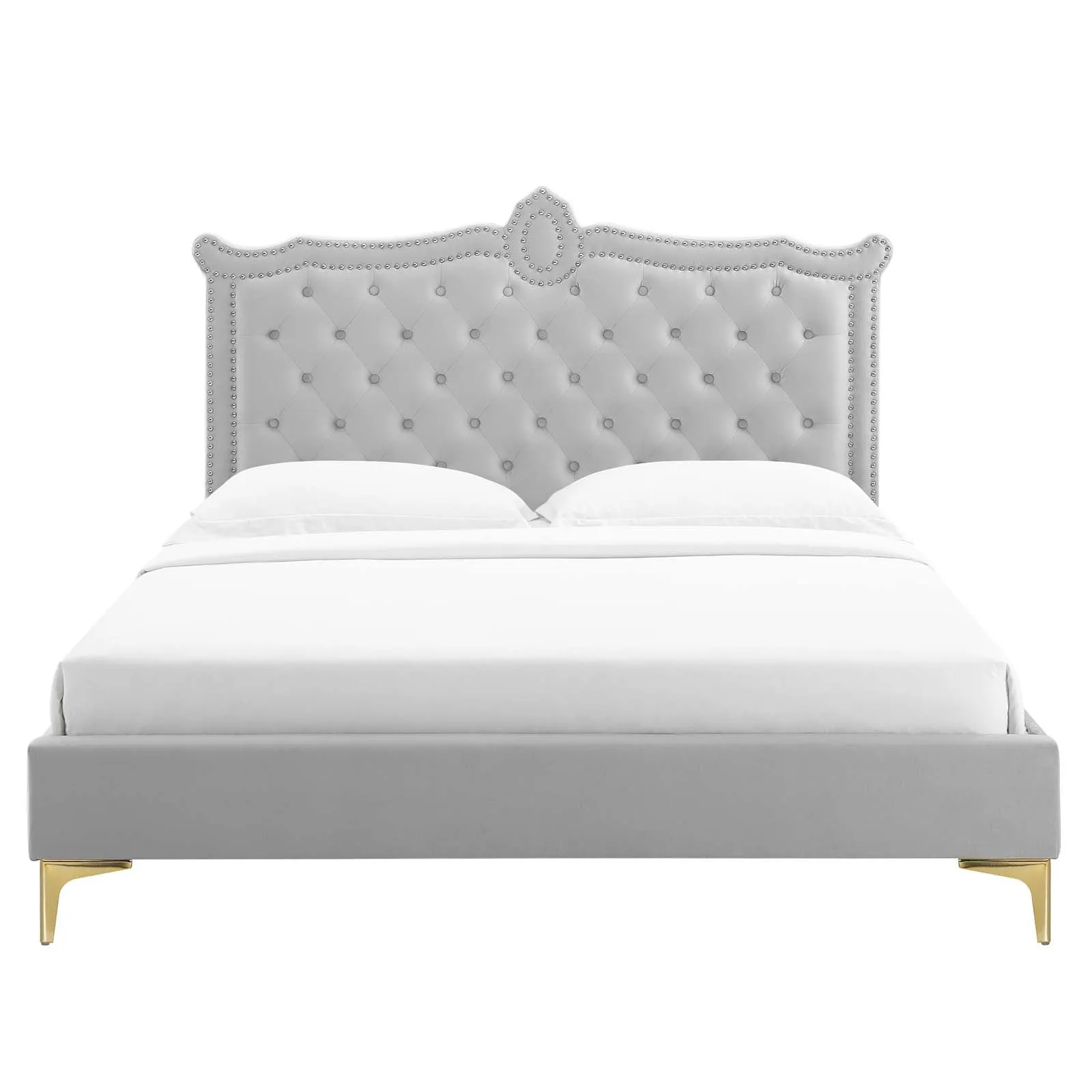 Clara Performance Velvet Queen Platform Bed By Modway - MOD-6592