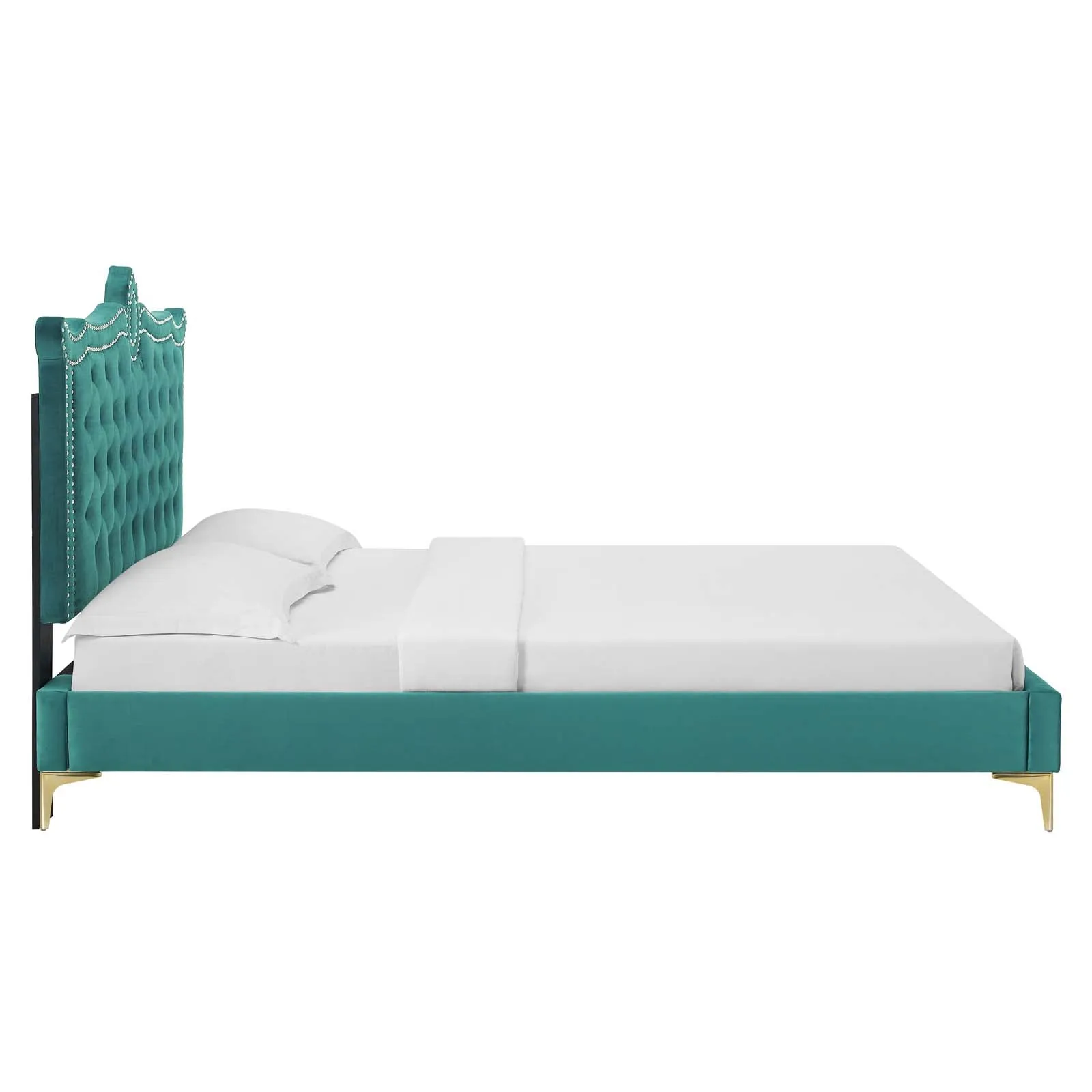 Clara Performance Velvet Queen Platform Bed By Modway - MOD-6592