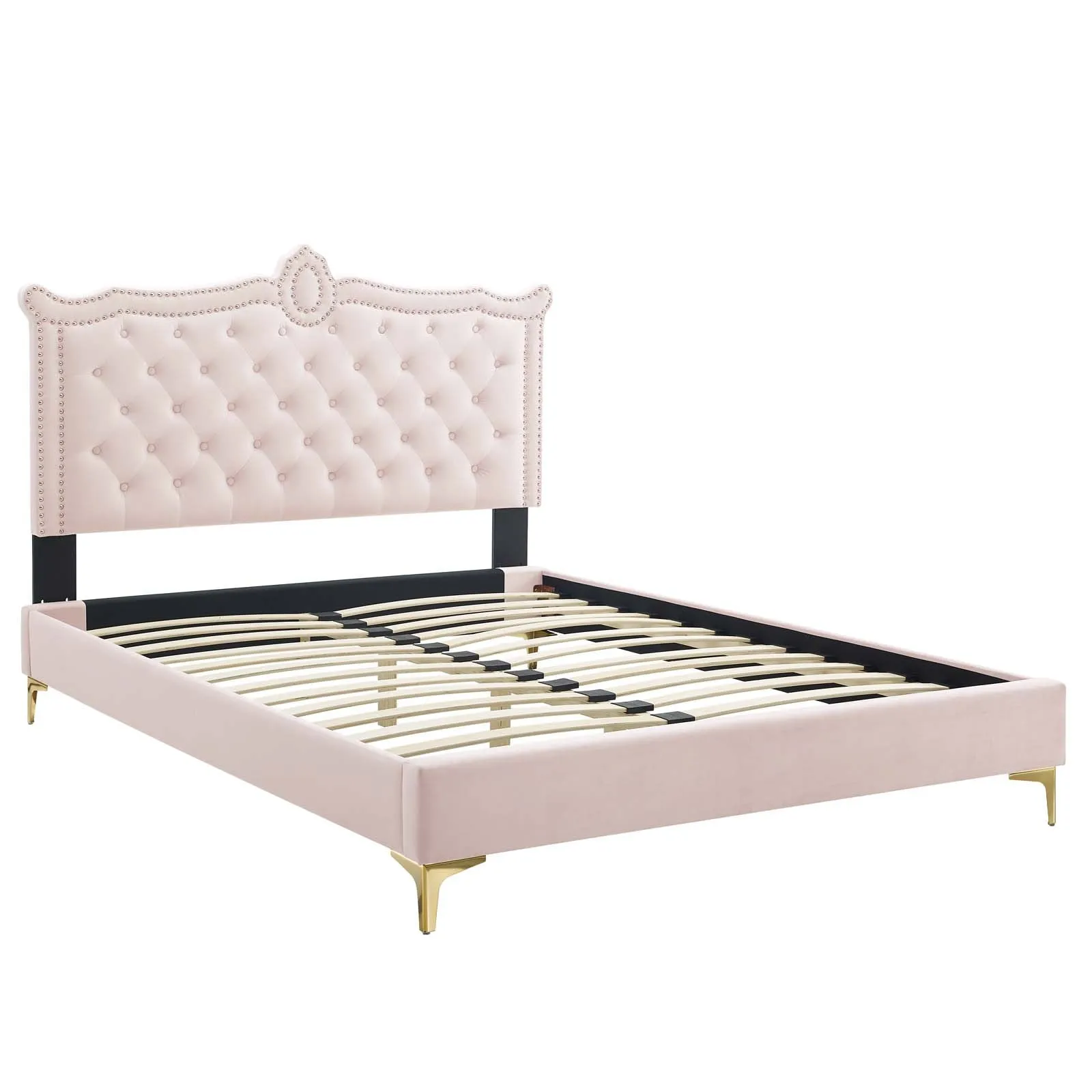 Clara Performance Velvet Queen Platform Bed By Modway - MOD-6592