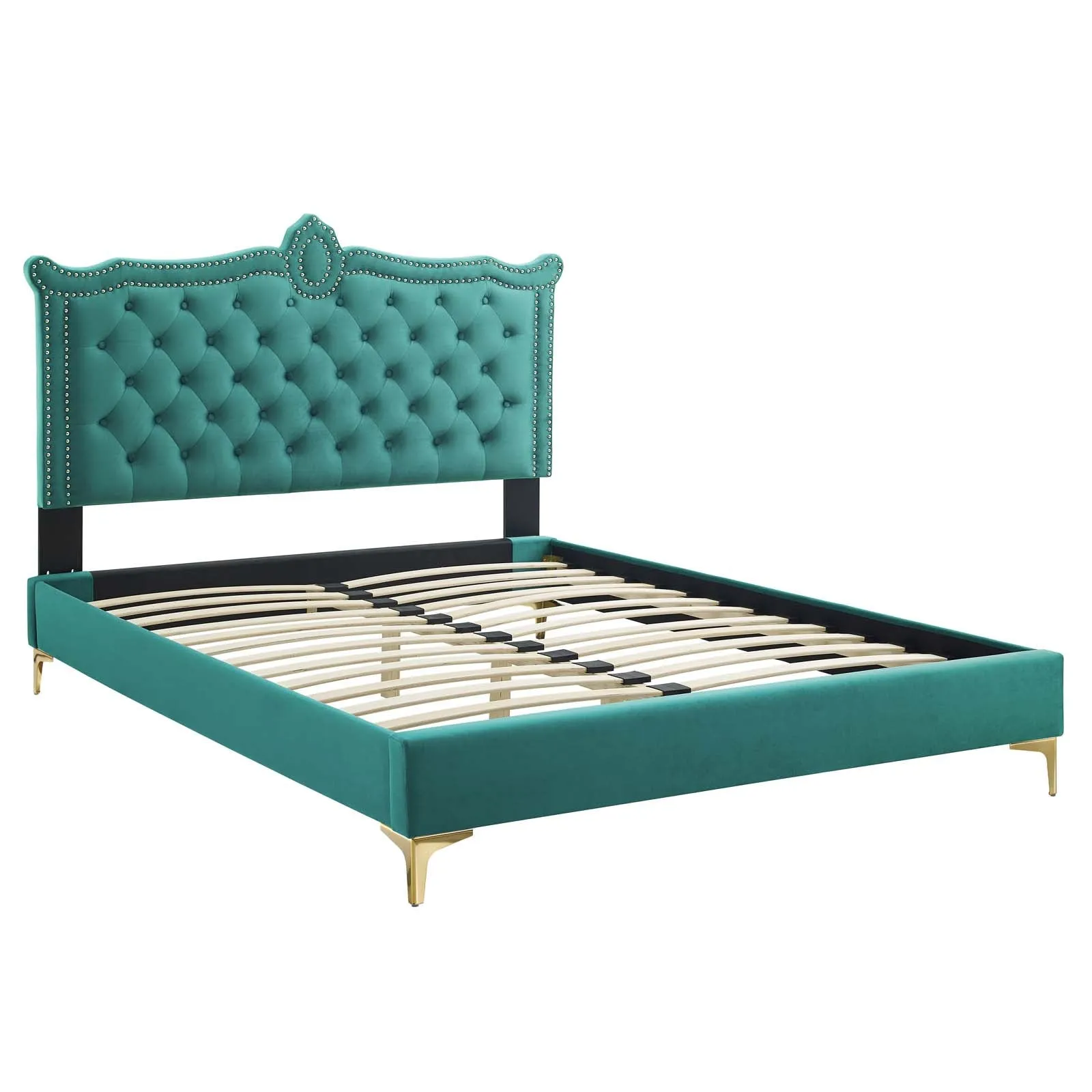 Clara Performance Velvet Queen Platform Bed By Modway - MOD-6592