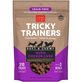 Cloud Star Tricky Trainers Chewy Grain Free Liver Formula Dog Treats 12oz