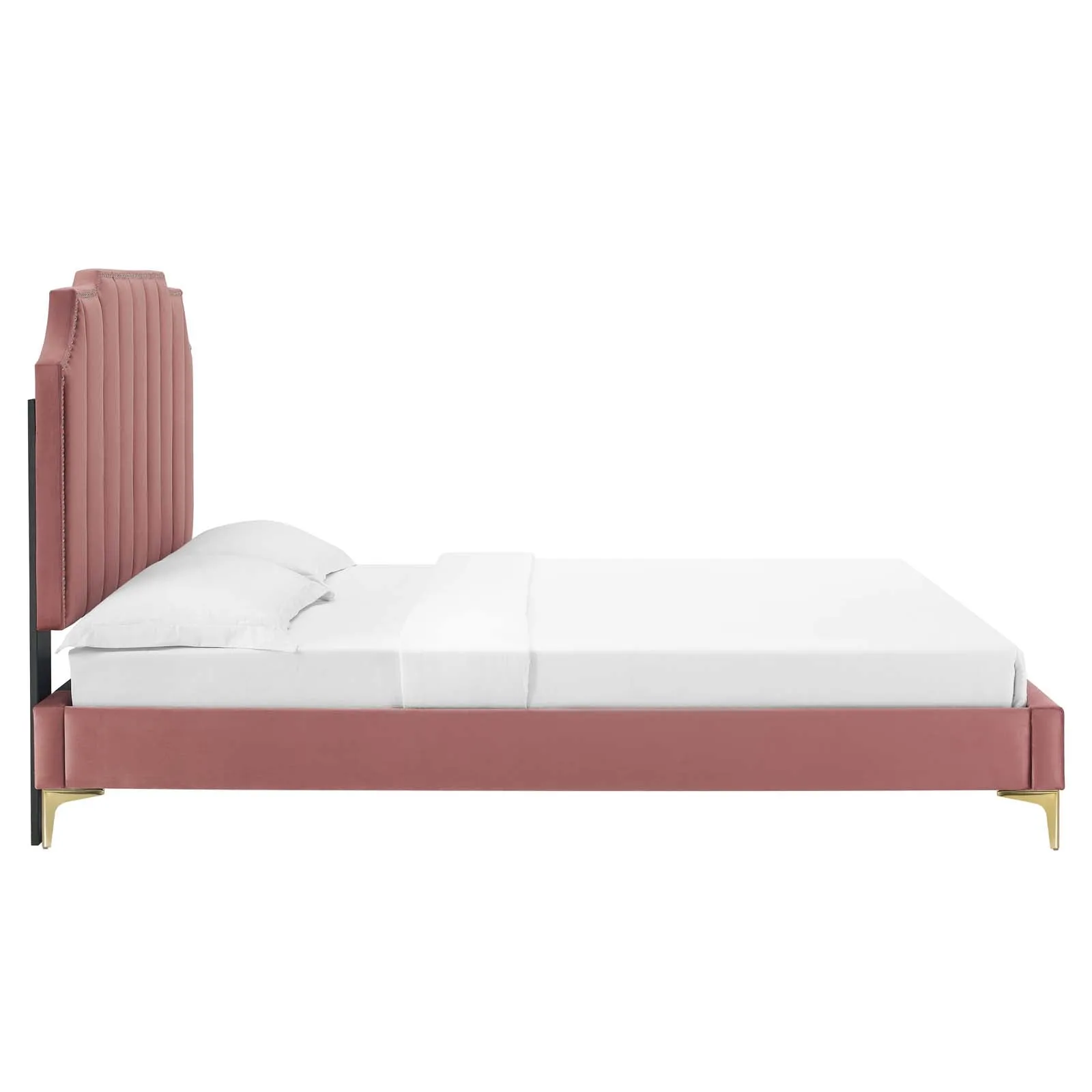 Colette Queen Performance Velvet Platform Bed By Modway - MOD-6583