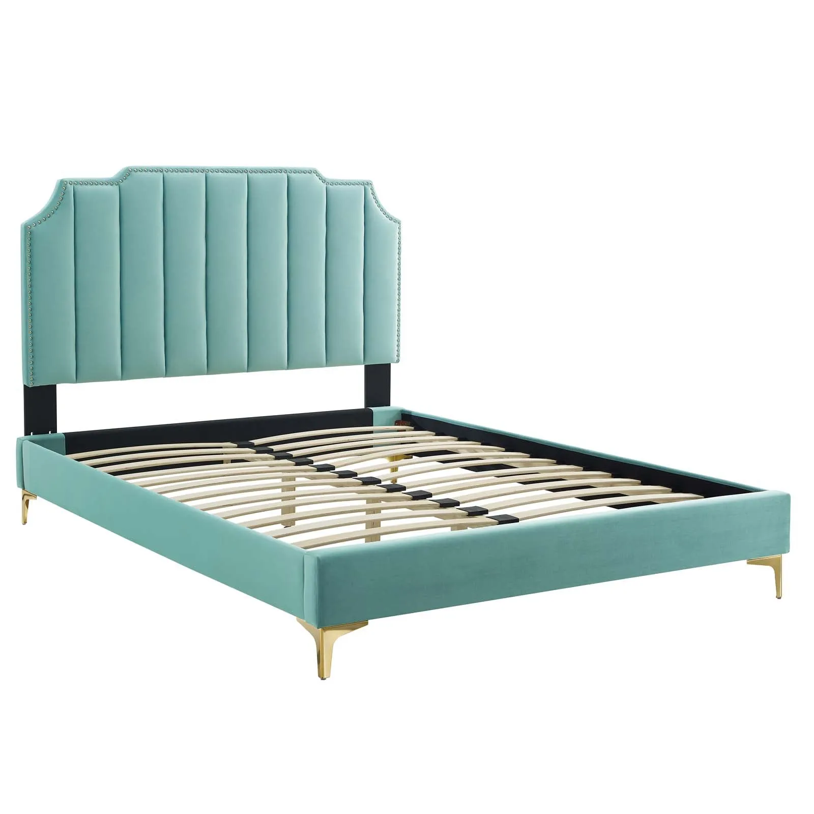 Colette Queen Performance Velvet Platform Bed By Modway - MOD-6583