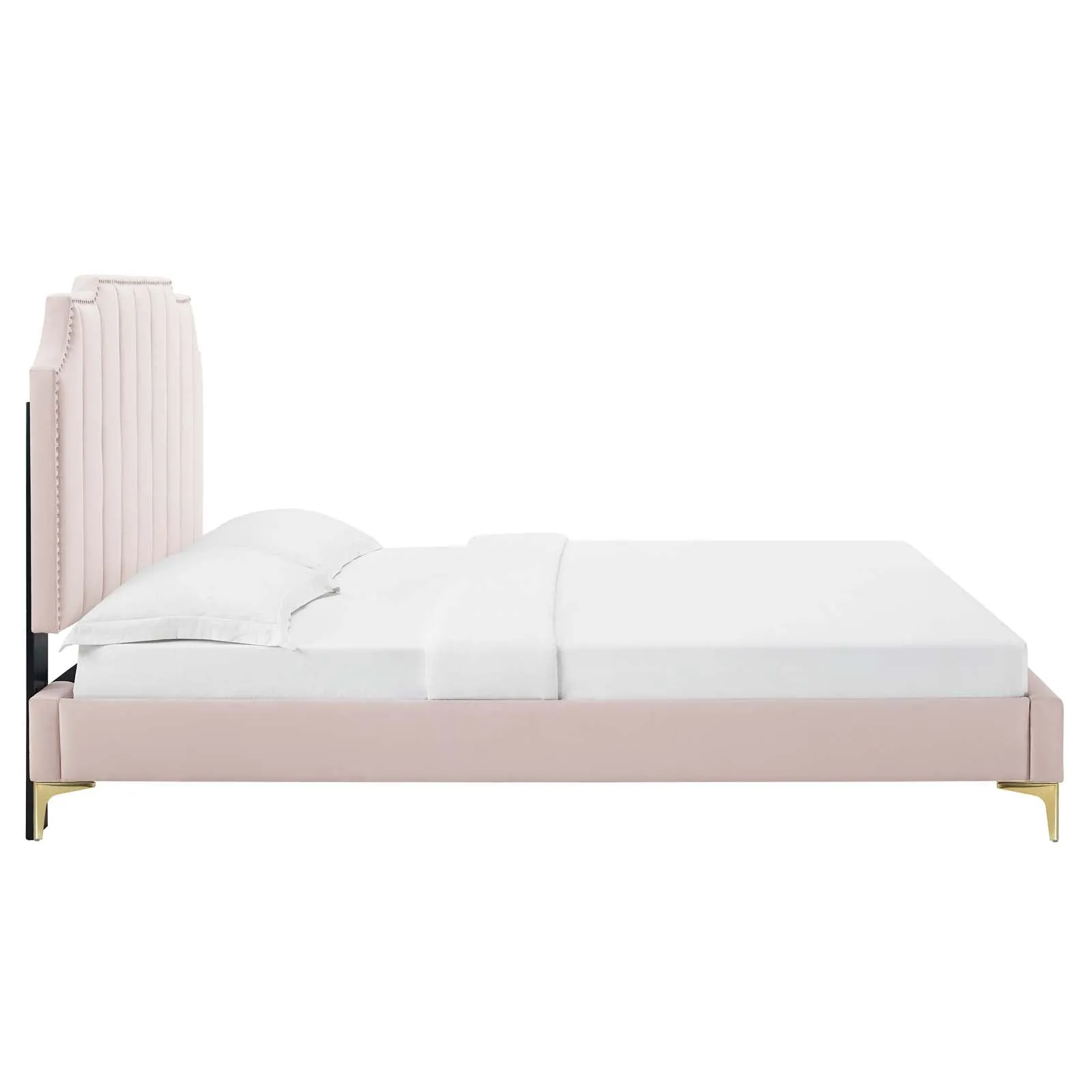 Colette Queen Performance Velvet Platform Bed By Modway - MOD-6583