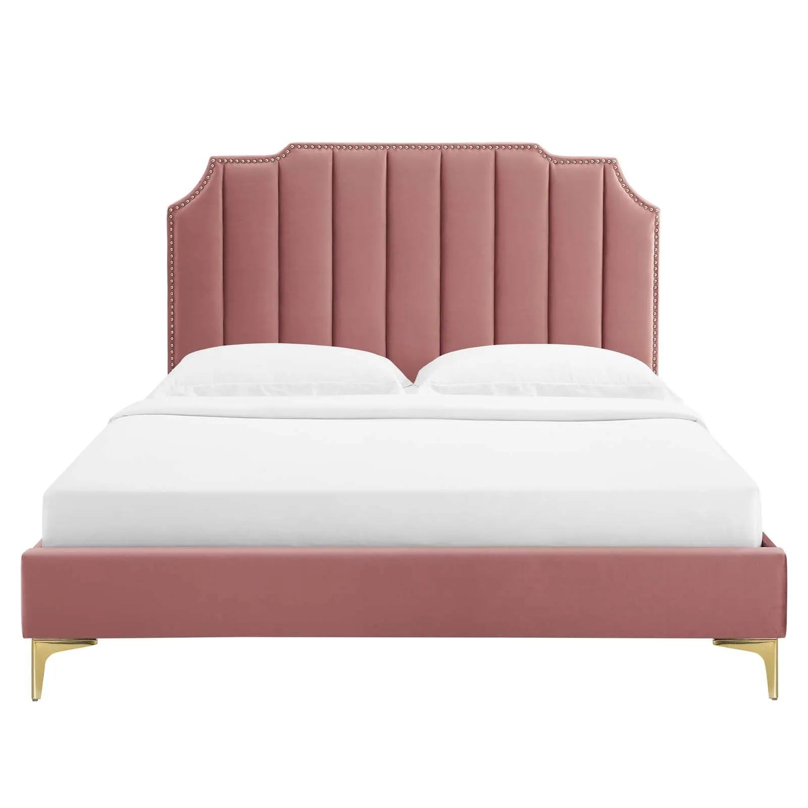 Colette Queen Performance Velvet Platform Bed By Modway - MOD-6583