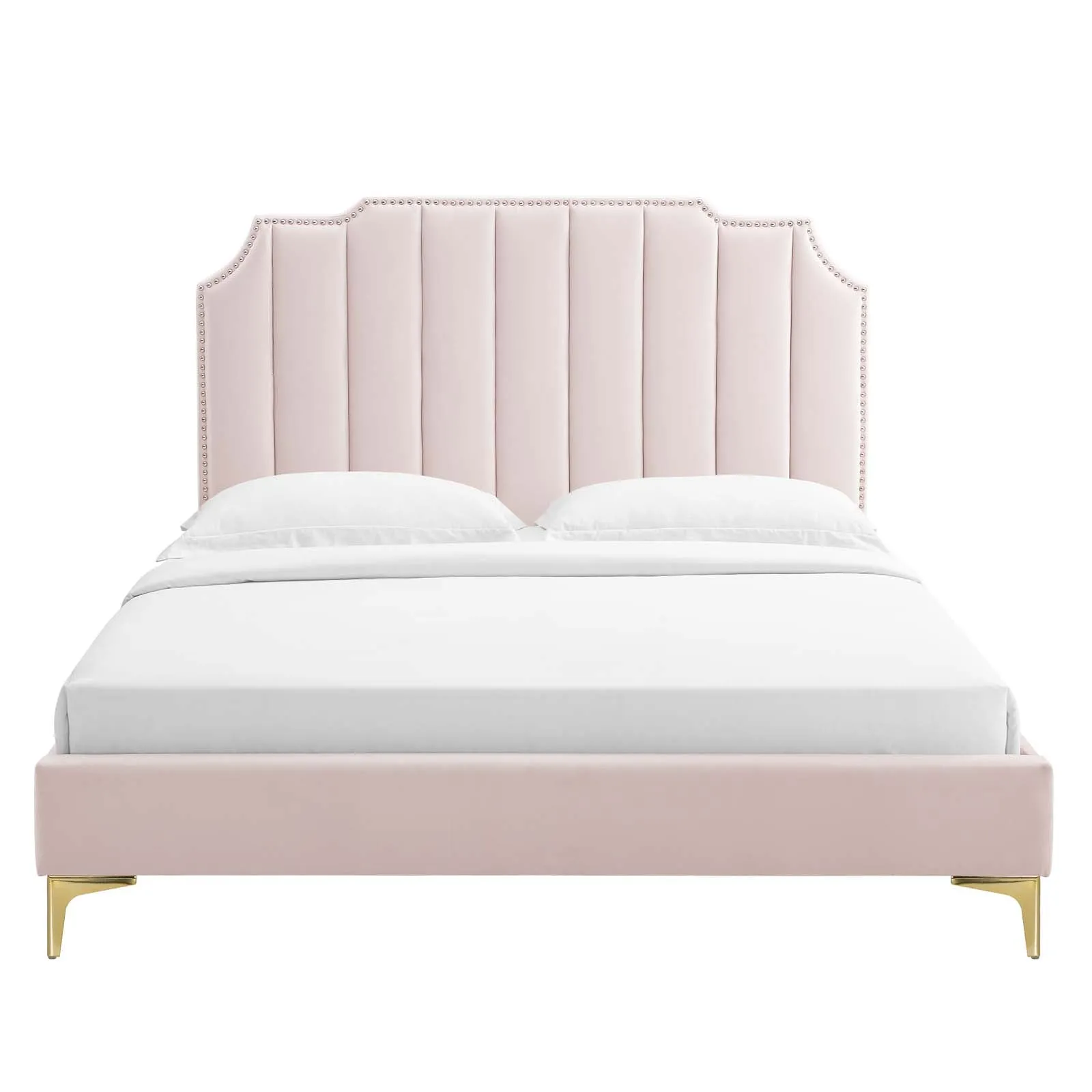 Colette Queen Performance Velvet Platform Bed By Modway - MOD-6583