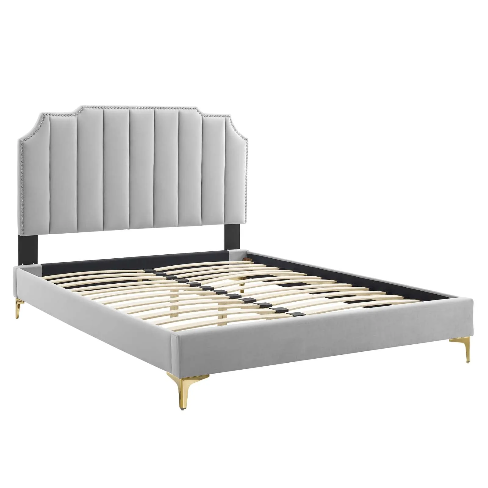 Colette Queen Performance Velvet Platform Bed By Modway - MOD-6583