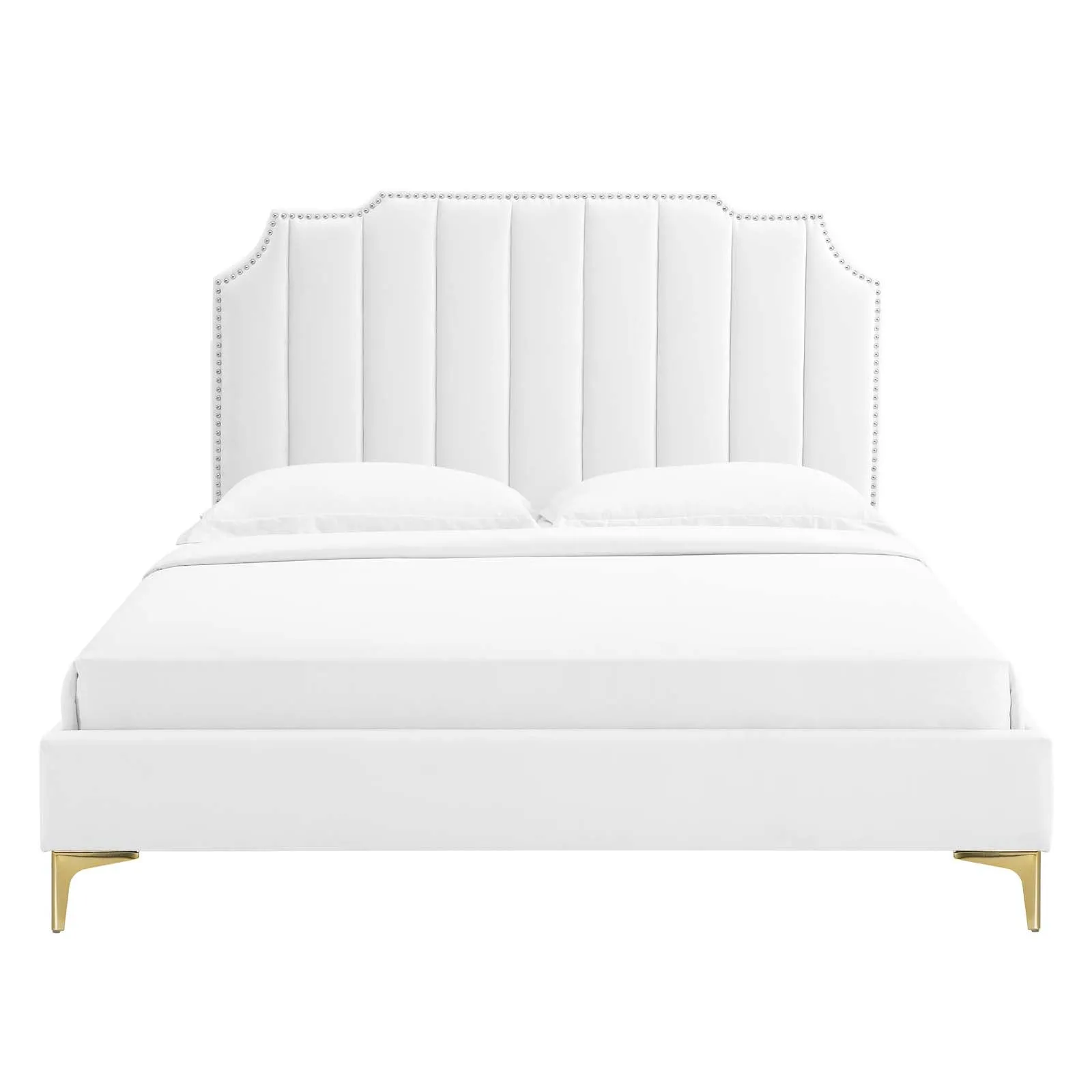 Colette Queen Performance Velvet Platform Bed By Modway - MOD-6583