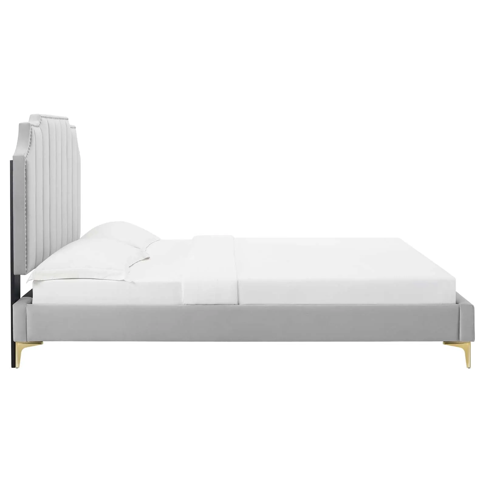 Colette Queen Performance Velvet Platform Bed By Modway - MOD-6583